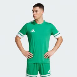 Koszulka Squadra 25. Białe koszulki sportowe męskie Adidas, l, bez wzorów, z materiału, bez kołnierzyka, bez ramiączek, do piłki nożnej. Za 89.00 zł.