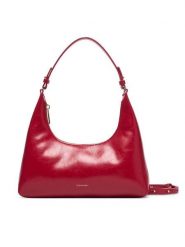 Calvin Klein Torebka Foil Logo Glossy Conv Shoulder B LV04F3737G Bordowy. Czerwone torebki do ręki damskie Calvin Klein, bez wzorów, ze skóry, bez dodatków. Za 489.99 zł.