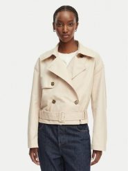 Tommy Jeans Trencz DW0DW22322 Beżowy jasny Relaxed Fit. Brązowe płaszcze damskie Tommy Jeans, xl, bez wzorów, z jeansu, bez kaptura. Za 749.99 zł.