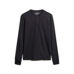 Koszulka Superdry Classic Essential Grandad. Szare bluzki z długim rękawem męskie Superdry., m, bez wzorów, bez kołnierzyka. Za 199.50 zł.