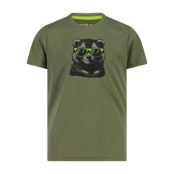 Koszulka techniczna z nadrukiem dziecko CMP. Zielone t-shirty dla chłopców CMP, bez wzorów, ze skóry, bez ramiączek. Za 73.99 zł.