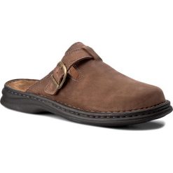 Klapki JOSEF SEIBEL - Madrid 10122 81 350 Castagne. Brązowe klapki męskie marki Josef Seibel, z materiału. W wyprzedaży za 219.00 zł.