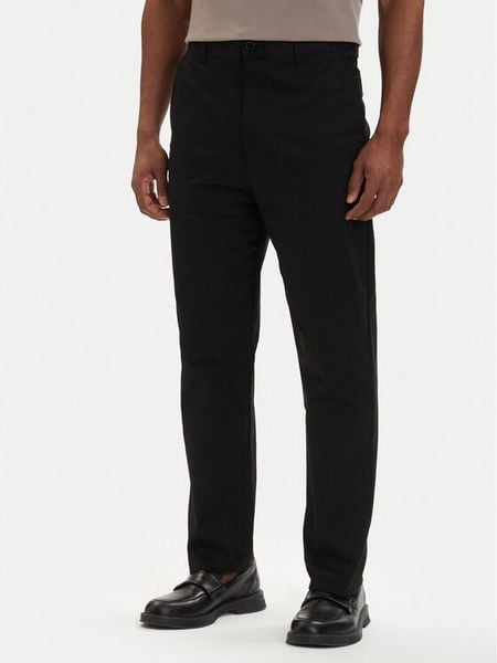 HUGO Spodnie materiałowe Genar253 50567257 Czarny Slim Fit. Czarne spodnie materiałowe męskie Hugo, m, bez wzorów, z bawełny. Za 381.99 zł.