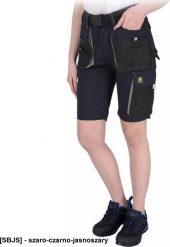R.E.I.S. OX-FIO-TS - Spodnie ochronne do pasa FIO z krótkimi nogawkami, damskie - szaro-czarno-jasnoszary 2XL. Brązowe spodnie sportowe damskie R.E.I.S., s, bez wzorów, sportowe. Za 53.58 zł.