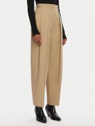 Balmain Spodnie materiałowe DF0PQ315CF47 Beżowy Regular Fit. Brązowe spodnie materiałowe damskie Balmain, bez wzorów, z bawełny. Za 5,119.00 zł.
