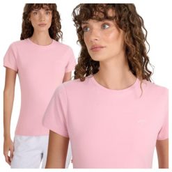 T-shirt slim gładki damski 4F 4FWMM00TTSHF2255. Czerwone t-shirty damskie 4f, xs, bez wzorów, z bawełny, klasyczne, bez kołnierzyka. Za 38.99 zł.