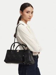 Guess Torebka Audrey Logo HWJG97 55060 Czarny. Czarne torebki do ręki damskie Guess, z aplikacjami, z materiału, bez dodatków. Za 634.99 zł.
