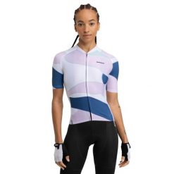 Damska koszulka rowerowa z krótkim rękawem Kolarstwo Siroko M2 Provence. Białe obuwie sportowe damskie SIROKO, bez wzorów, z elastanu, rowerowe. Za 254.00 zł.