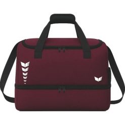 Torba sportowa z dnem do transportu Erima Intro Line. Czerwone torby sportowe męskie Erima, bez wzorów, z materiału, małe. Za 142.00 zł.