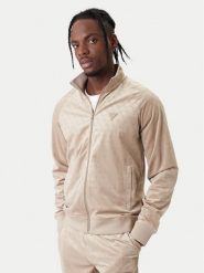 Guess Bluza Z6RQ01 KD612 Beżowy Regular Fit. Brązowe bluzy męskie Guess, m, z aplikacjami, z syntetyku, bez kaptura. Za 439.99 zł.