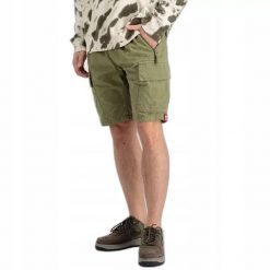 MĘSKIE SPODENKI ALPHA INDUSTRIES RIPSTOP JOGGER SHORT PRZED KOLANO ZIELONE. Zielone krótkie spodenki sportowe męskie Alpha Industries, l, bez wzorów, z bawełny, do biegania. Za 339.00 zł.