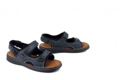 JOSEF SEIBEL 10236 11 582 Franklyn ocena/schwarz, sandały męskie. Niebieskie sandały męskie Josef Seibel, ze skóry, bez zapięcia. Za 271.92 zł.