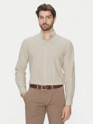 Jack & Jones Koszula Summer 12274599 Beżowy Regular Fit. Brązowe koszule męskie Jack & Jones, m, bez wzorów, z bawełny, bez kołnierzyka, bez ramiączek. Za 89.99 zł.