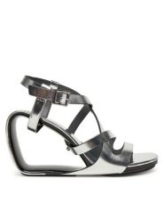 United Nude Sandały Mobius Sia Hi 1083514116 Srebrny. Szare sandały damskie United Nude, bez wzorów, ze skóry, bez obcasa, na koturnie, bez zapięcia. Za 1,049.00 zł.