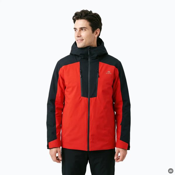 Kurtka narciarska męska KADVA Velar WP 10K/8K. Czarne kurtki męskie KADVA, l, bez wzorów, z materiału, długie, bez kaptura, narciarskie. Za 429.99 zł.