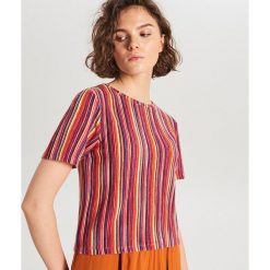 Bluzka w paski - Pomarańczowy. Bluzki damskie marki Cropp. Za 59.99 zł.