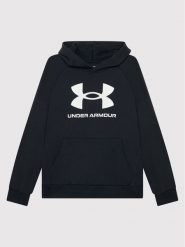 Under Armour Bluza Ua Rival Fleece Big Logo 1357585 Czarny Loose Fit. Czarne bluzy dla chłopców Under Armour, bez wzorów, z syntetyku, bez ramiączek, bez kaptura. Za 99.99 zł.