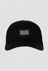 DOLCE & GABBANA Czarna czapka z daszkiem. Czarne czapki i kapelusze męskie Dolce and Gabbana, bez wzorów. W wyprzedaży za 1,059.99 zł.