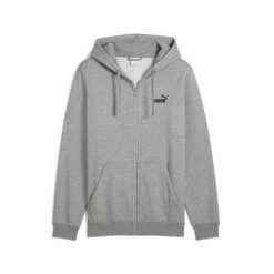 Męska rozpinana bluza z kapturem Essentials z logo No. 1 PUMA. Szare bluzy męskie Puma, m, bez wzorów, z kapturem. Za 239.00 zł.