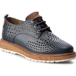 Oxfordy WRANGLER - Bark WF0760335 Blue 100. Półbuty damskie marki Wrangler. W wyprzedaży za 279.00 zł.