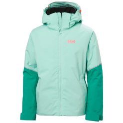 Dziecięca kurtka narciarska Helly Hansen Jewel. Niebieskie kurtki i płaszcze dla dziewczynek Helly Hansen, bez wzorów, z dzianiny, bez kaptura. Za 697.00 zł.
