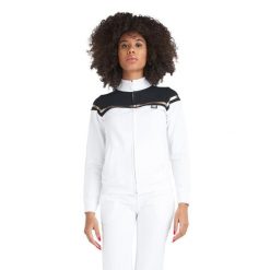 Bluza z zamek błyskawiczny na siłownia na co dzień. Białe bluzy sportowe damskie LEONE 1947 APPAREL, m, bez wzorów, z dresówki, bez kaptura, na fitness i siłownię. W wyprzedaży za 239.97 zł.