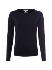 Brookshire Sweter z dzianiny DAmen Kobiety drobna dzianina niebieski jednolity, L. Niebieskie swetry damskie brookshire, na jesień, l, bez wzorów, z bawełny, bez kołnierzyka, bez ramiączek, bez kaptura. Za 199.95 zł.