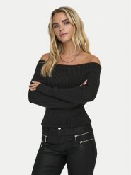 ONLY Sweter Katia 15311830 Czarny Regular Fit. Czarne swetry damskie Only, s, bez wzorów, z wiskozy, bez kołnierzyka, bez ramiączek, bez kaptura. Za 109.99 zł.