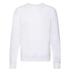 Lekka Raglanowa Bluza Unisex Dla Dorosłych. Czarne bluzy męskie Fruit of the Loom, m, bez wzorów, bez kaptura. Za 85.99 zł.