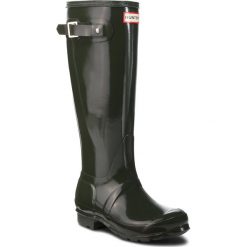 Kalosze HUNTER - Org Tall Gloss WFT1000RGL Dark Olive. Zielone kozaki damskie Hunter, z kauczuku. Za 579.00 zł.