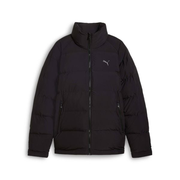 Kurtka puchowa Puma Mono. Czarne kurtki męskie Puma, l, bez wzorów, z materiału, bez kaptura. Za 496.25 zł.