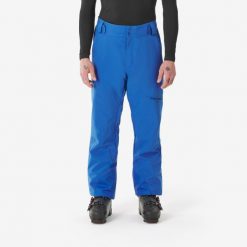 Spodnie narciarskie i snowboardowe męskie Quechua 500. Niebieskie spodnie snowboardowe męskie WED'ZE, m, bez wzorów, z materiału, narciarskie. Za 279.99 zł.