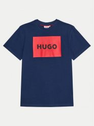 Hugo T-Shirt G00144 D Niebieski Regular Fit. Niebieskie t-shirty dla chłopców Hugo, bez wzorów, z bawełny, bez ramiączek. Za 199.99 zł.