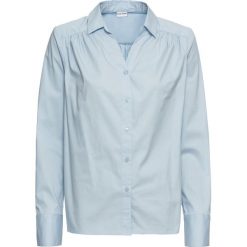 Bluzka z popeliny bonprix pudrowy niebieski. Bluzki damskie marki bonprix. Za 32.99 zł.