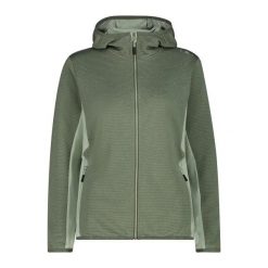 Damska kurtka z kapturem CMP Unlimitech Hybrid Stretch Performance. Zielone kurtki damskie CMP, l, bez wzorów, z polaru, z kapturem. Za 344.90 zł.