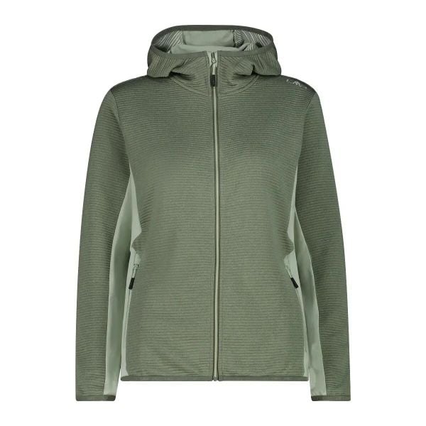 Damska kurtka z kapturem CMP Unlimitech Hybrid Stretch Performance. Zielone kurtki damskie CMP, l, bez wzorów, z polaru, z kapturem. Za 344.90 zł.
