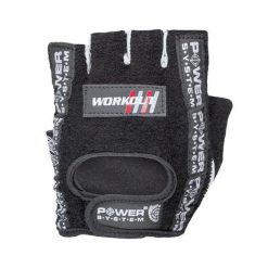 Rękawiczki na siłownię POWER SYSTEM Workout. Czarne rękawiczki męskie Power System, bez wzorów, sportowe. Za 30.00 zł.
