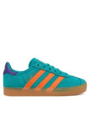 Adidas Sneakersy Gazelle JR5946 Zielony. Zielone buty sportowe dziewczęce Adidas, bez wzorów, ze skóry, bez zapięcia. Za 219.99 zł.