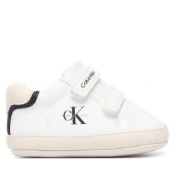 Niechodki Calvin Klein. Białe trampki i tenisówki chłopięce Calvin Klein, bez wzorów, bez zapięcia. Za 214.99 zł.