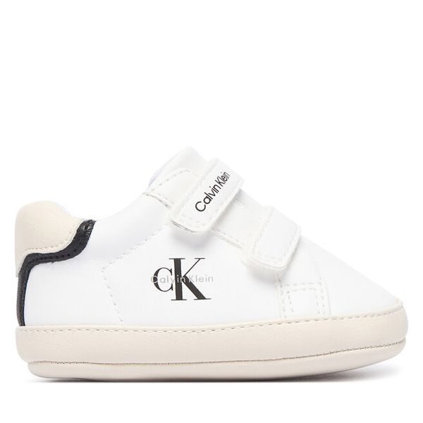 Niechodki Calvin Klein. Białe trampki i tenisówki chłopięce Calvin Klein, bez wzorów, bez zapięcia. Za 189.99 zł.