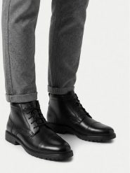 Lasocki Trzewiki CEO-KEMP-07M MB Czarny. Czarne botki męskie Lasocki, bez wzorów, ze skóry, bez zapięcia. Za 279.99 zł.