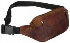 Saszetka skórzana Peterson [DH] PTN 2507-OLH j. brązowa. Brązowe saszetki męskie Peterson, ze skóry, małe. Za 145.99 zł.