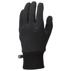 Męskie Rękawiczki Do Biegania Z Polaru ThermaFit. Czarne rękawiczki męskie Nike, bez wzorów, z polaru, sportowe. Za 339.99 zł.