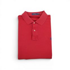 Second life - Polo Ralph Lauren koszulka męska krótki rękaw 2XB Big - Stan dobry. Czerwone koszulki sportowe męskie Ralph Lauren, l, bez wzorów, bez kołnierzyka, bez ramiączek, na golfa. Za 106.46 zł.