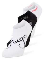 HUGO Skarpety do sneakersów w zestawie 3 par Kobiety czarny|biały, 39-42. Białe skarpety damskie Hugo, bez wzorów, z bawełny. Za 79.95 zł.