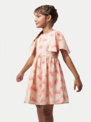 Mayoral Sukienka letnia 6945 Różowy Regular Fit. Czerwone sukienki dla dziewczynek Mayoral, na lato, bez wzorów, z bawełny, bez ramiączek. Za 129.99 zł.