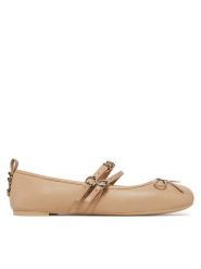 PINKO Baleriny Gioia 09 SD0297 P003 Beżowy. Brązowe baleriny damskie Pinko, bez wzorów, ze skóry, bez obcasa. Za 659.99 zł.