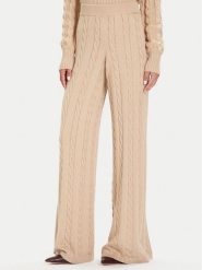 Guess Spodnie dzianinowe W5BB52 Z1192 Beżowy Regular Fit. Brązowe spodnie materiałowe damskie Guess, s, z aplikacjami, z dzianiny. Za 529.99 zł.