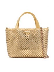 Guess Torebka Tasmin Mini HWRG99 31750 Złoty. Żółte torebki do ręki damskie Guess, z aplikacjami, z materiału, wizytowe, bez dodatków. Za 659.99 zł.