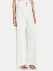Maryley Spodnie materiałowe 26EB680/43VA Biały Regular Fit. Białe spodnie materiałowe damskie Maryley, m, bez wzorów, z materiału. Za 279.99 zł.